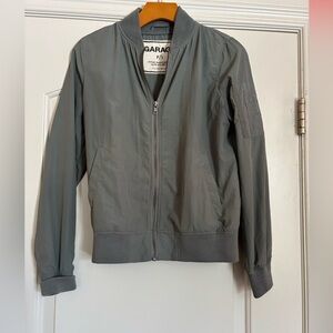 GARAGE Women’s P/S Green Bomber Zip-Up Jacket